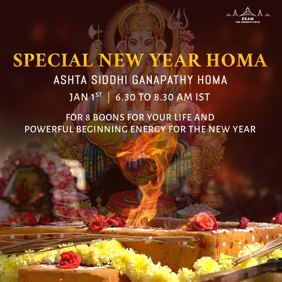 エーカム・障害を取り除くアシュタ・シッディ・ガナパティ・ホーマ