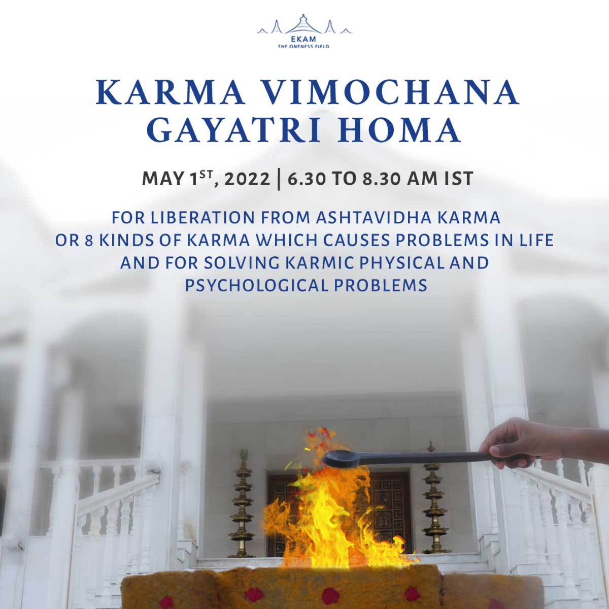 エーカム・カルマを解消するためのカルマ・ビモーチャナ・ガヤトリ・ホーマ